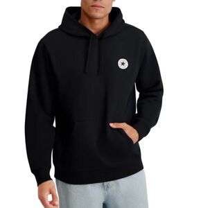 Converse Black Pullover Hoodie embroidered logo standard fit black medium M